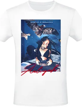 T-Shirt - One In A Million - S bis XL - für Männer - Größe M - weiß - Lizenziertes Merchandise! - Männer - male - Aaliyah - FashionsVida