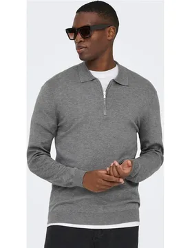 Only & Sons - Jerséis de hombre con cuello polo regular fit - Only & Sons - FashionsVida