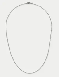 Auto Sterling Curb Chain Necklace Silver male