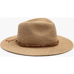 Sombrero de mujer con tira decorativa de cuentas
