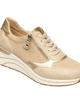 Komfort-Keilsneaker „Sabrina“ gold 40 Damen - wonderwalk - FashionsVida