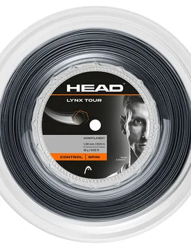 Lynx Tour Tennis Reel String 200 M Black 1.30 mm - Head Racket - FashionsVida