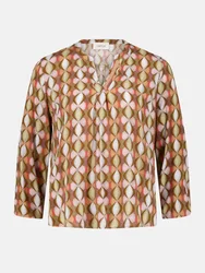 Bluse mit Allover-Print Mehrfarbig 38