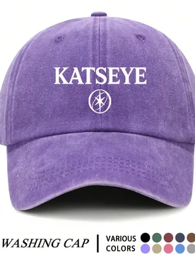 Pieza Gorra de béisbol con estampado temático de Katseye, gorra de pico de pato vintage lavada, gorra de protección solar, gorra de sol de moda, ta - Shein - FashionsVida