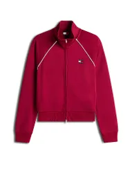 Sudadera con cremallera rojo oscuro XL