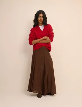 Maxi A-Line Skirt Brown female - Nobody's Child - FashionsVida