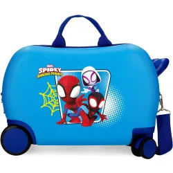 Maleta infantil 2 ruedas multidireccionales spidey team up con capacidad de 24l en
