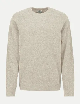 Rundhalspullover aus Feinstrick Beige L - No Excess - FashionsVida