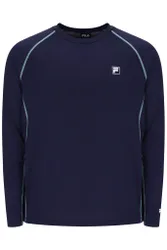 Navy Men's Long Sleeve Tennis T-Shirt - XS