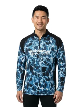 Marine Uv Long Sleeve T-shirt Sea Blue L Men - Savage Gear - FashionsVida