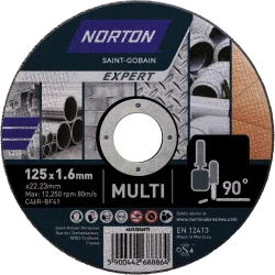 Discos de Corte para Multimateriales 125 x 1,6 mm