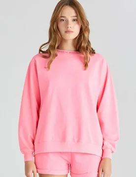Sweatshirt - Lightness 1 - Madeline Sweatshirt - XS bis M - für Damen - Größe XS - pink - Frauen - female - Rockupy - FashionsVida