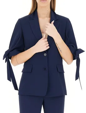 Blazer con fiocchi BLU NAVY XS - VICOLO - FashionsVida