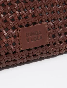 Bolso de hombro de mujer shopper grande trenzado piel - Bimba y Lola - FashionsVida
