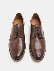 M&S Leather Brogues Brown male