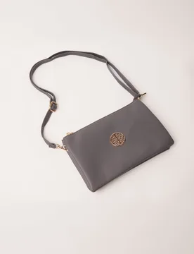 Clutch Pouch With Strap - ONE / DARK GREY - Blue Vanilla - FashionsVida