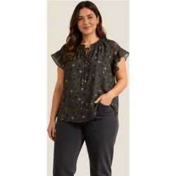 Blusa lunares manga volante