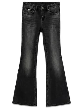 Jean Suzie Li2189 Flare Fit Dark Grey Denim XS - Vero moda - FashionsVida