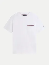 T-Shirt aus Piqué-Jersey Weiß L