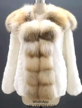 Fashion Women Winter Fox Fur Collar Trimming Real Mink Fur Coat - Aliexpress - FashionsVida