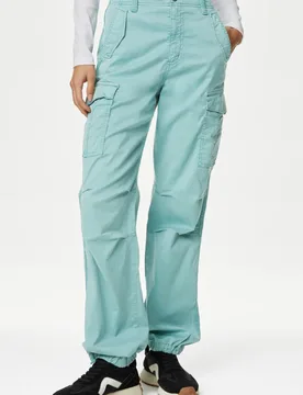 Womens Soft Touch Cargo Trousers - Marine Lyocell - Size 20 Short - Secret Label - FashionsVida