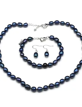 Mm Natural Freshwater Pearl Set Elasticity Potato Shape Pearl Beaded Bracalet Necklace Earrings Wedding Party Accessories - Aliexpress - FashionsVida