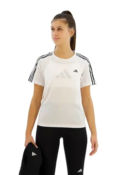Maglietta A Maniche Corte Own The Run 3 Stripes White L - Adidas - FashionsVida