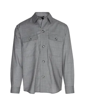 Boss Overshirt P-CARPER grigio 52 - BOSS - FashionsVida