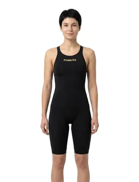 Apex Viper Kneeskin Open Back Competition Swimsuit Black Mint 22 Women - Funkita - FashionsVida
