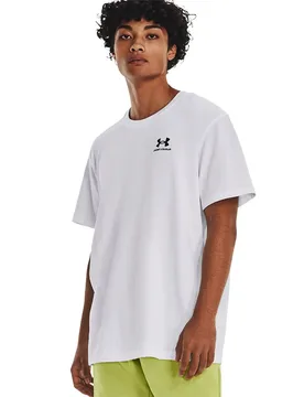 T-shirt à Manches Courtes Logo Embroidered Heavyweight White / Black 2XL - Under armour - FashionsVida