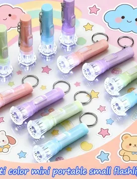 Piezas Linternas LED para llavero, colores aleatorios mezclados, linternas portátiles mini con clip, luz de llavero alimentada por batería, luz de b - Shein - FashionsVida