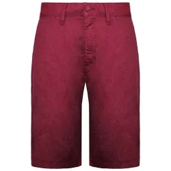Off The Wall Dewitt Mens Burgundy Shorts Cotton - Size 28 (Waist)