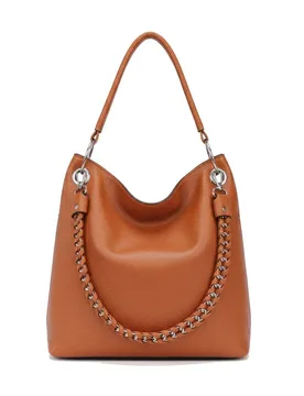 Women's Large Braided Shoulder Bag with Crossbody Pouch in Brown - Brown - Size: One Size - Kitise - FashionsVida