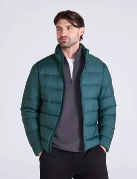 Mens Lightweight Down Packable Jacket - Dark Grey - Animal - FashionsVida