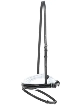 Reithalfter COMFORT-SCHWEDEN II, Lack, schwarz/weiß, VB - Busse - FashionsVida