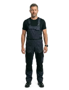 Salopette Avec Poches Pour Genouillères Et Stretch Dark Navy Blue / High Visibility Yellow 50 - MASCOT - FashionsVida
