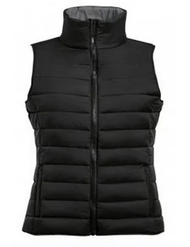Womens/ladies Wave Padded Water Repellent Bodywarmer/gilet (Black) - Size X-Large - SOLS - FashionsVida