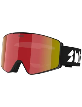 Skibrille G001 Matte Black Brown w/ Red Multi aus Wolle schwarz - Bliz - FashionsVida
