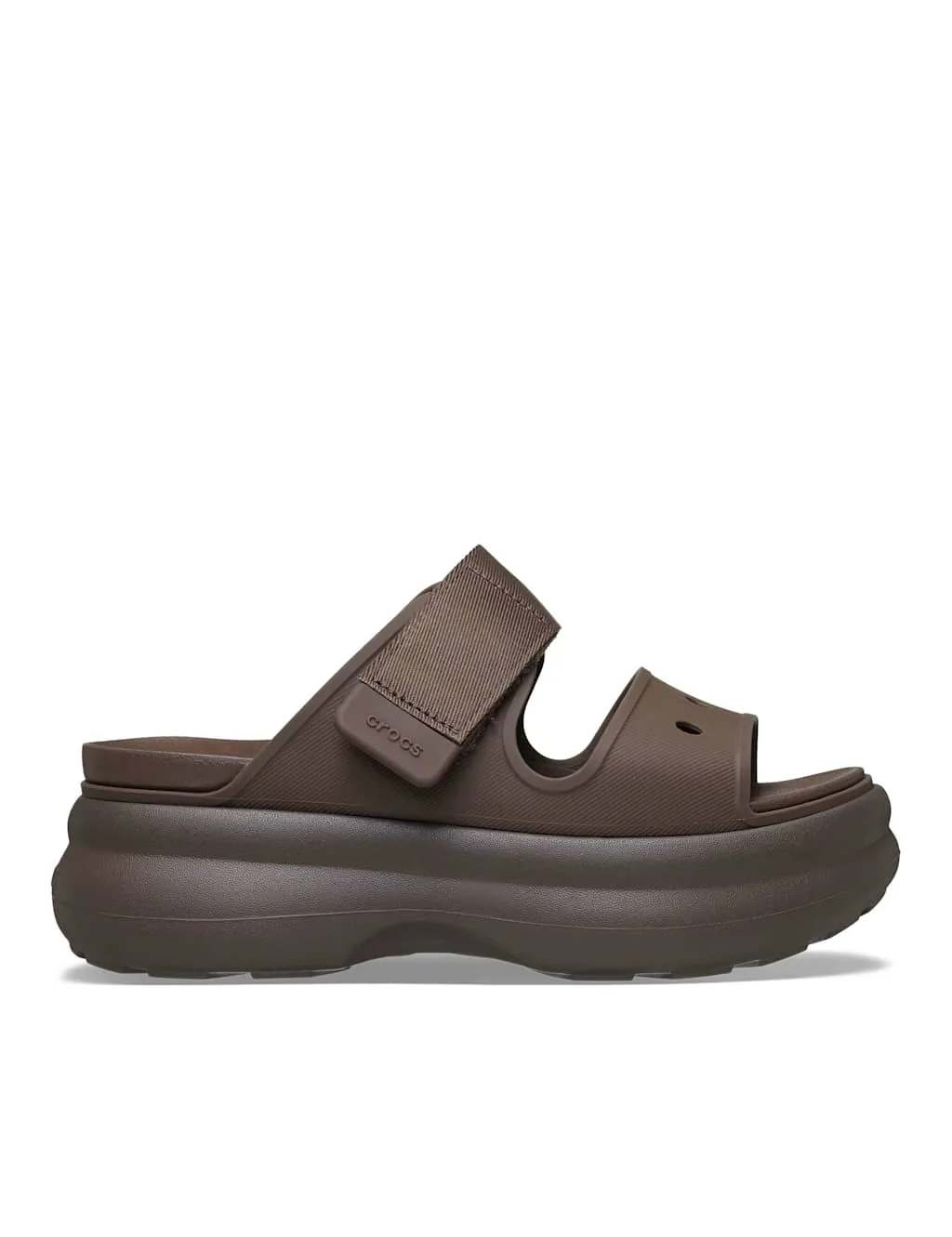 Soho Two Strap Flatform Sandals Dark Brown female - Crocs - FashionsVida