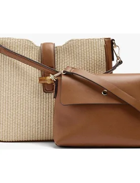 Bolso de hombro con neceser extraíble y cierre de botón - Parfois - FashionsVida