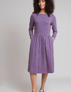 Women's Berry Ditsy Beechwood Jersey Dress Size: 10 - Multicolor - Size: 10 - Kite - FashionsVida