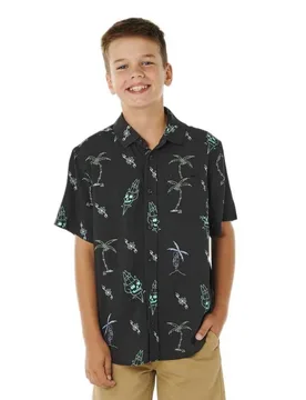 Chemise à Manches Courtes Eternal Shred Washed Black 12 Années Garçon - Rip curl - FashionsVida