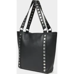 Bolso shopper de mujer de piel con tachas