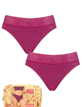 Women's 2 Pack Period Pants Tai Medium Wine XX Small - Red - Size: 2X-Small - Sloggi - FashionsVida