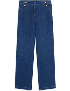 Pantalón vaquero de mujer de tiro alto en corte ancho - Caroll - FashionsVida