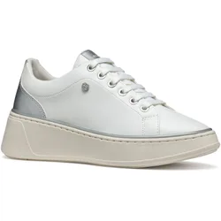 D Sunnetty Synthetic Polyurethane Womens White/silver Trainers - Size Uk 7.5