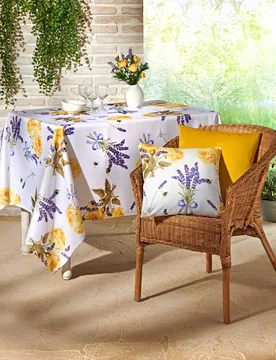 Tischdecke "Rosen & Lavendel" Casa Bonita, 130x160 cm - 3Pagen - FashionsVida