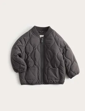 Lightweight Padded Jacket (0 Mths - 5 Yrs) Charcoal male - M&S - FashionsVida