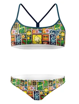 Emoji Portrait Bikini Multicolour L Women - OTSO - FashionsVida