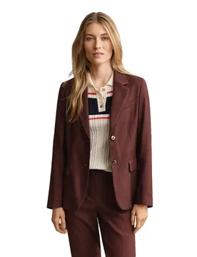 Blazer 770350 Linen Slim Fit Fresh Soil 42 - Gant - FashionsVida